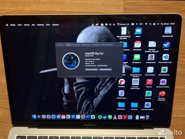 Macbook Air 13 2020 m1 16gb(ram) 512gb(ssd)