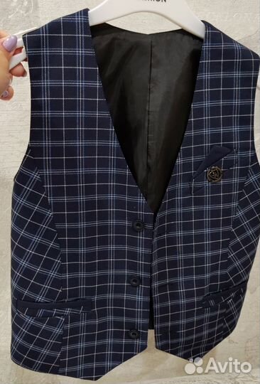 Пиджак + жилет детский 128