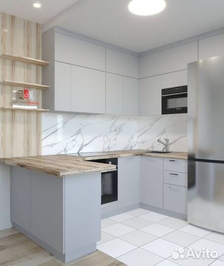 Кухня прямая артикул 55163