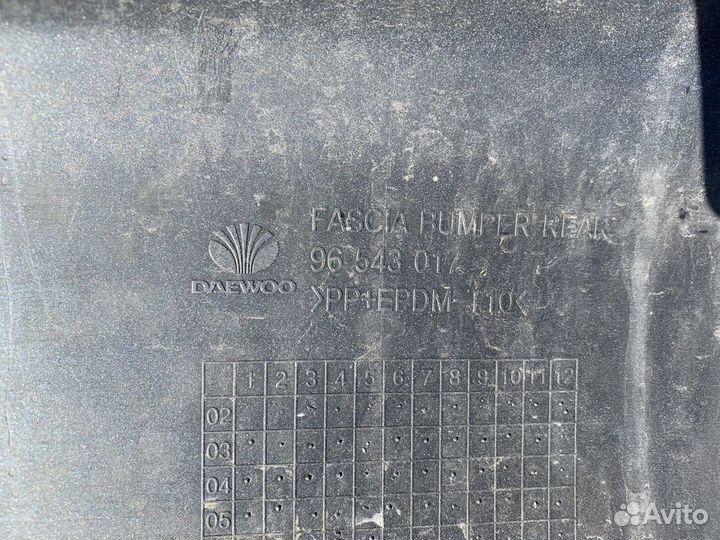 Задний бампер Шевроле Авео T200 хетчбек