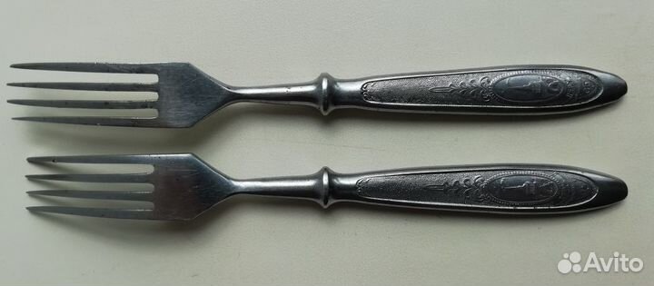 Вилки 2 шт. нержавейка клеймо гкз, 50-е-60-е СССР