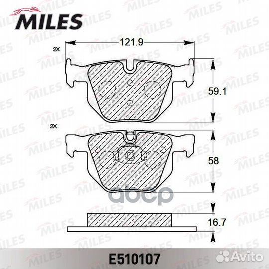 E510107 Колодки тормозные BMW E70/F15/E71/F16 з