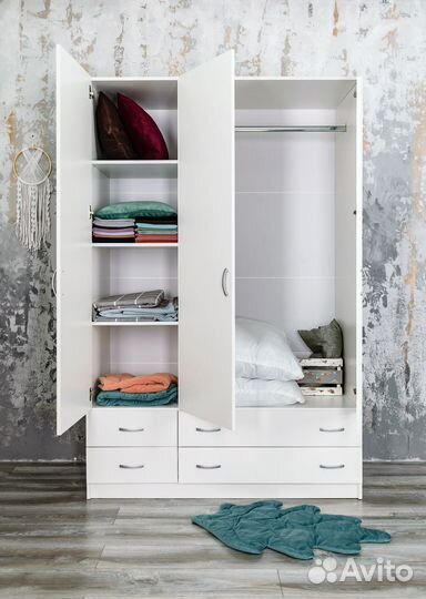 Шкаф распашной белый Классик 7