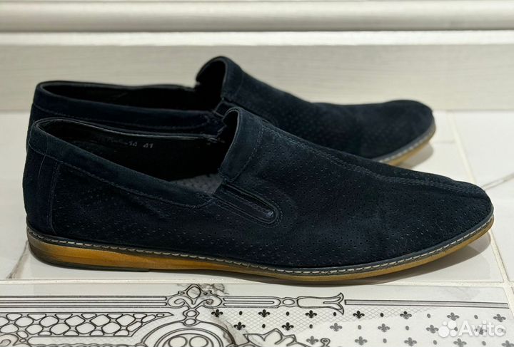 Лоферы мужские замшевые 42
