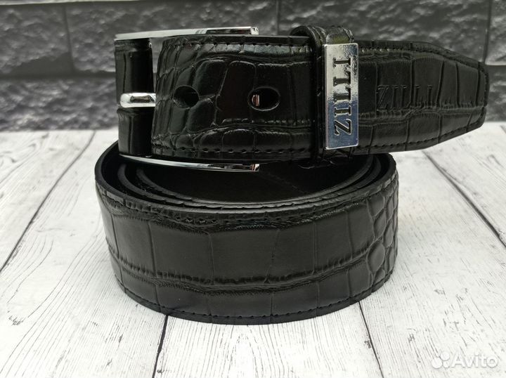 Ремень мужской кожаный Zilli