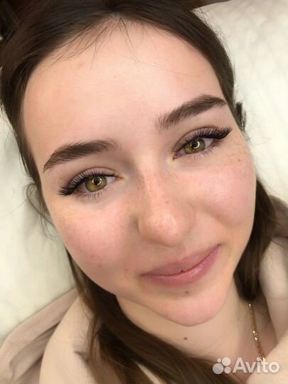 Наращивание ресниц/ оформление бровей