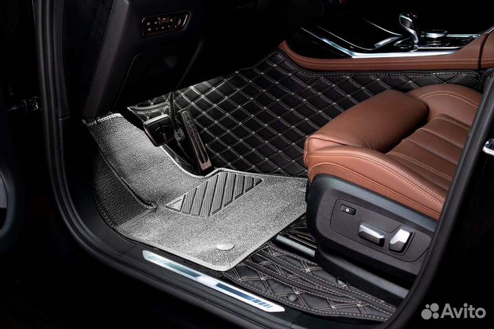 3D Коврики киа Соренто Экокожа Салон Багажник