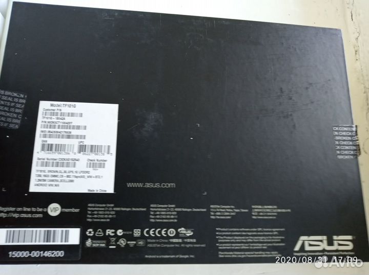 Планшетный пк asus EeePad Transformer TF 101G