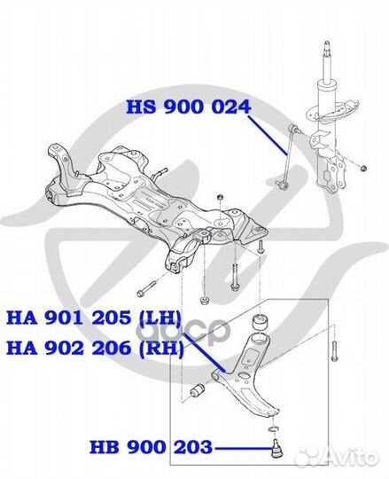 Рычаг передней подвески левый Solaris (SB), Ri