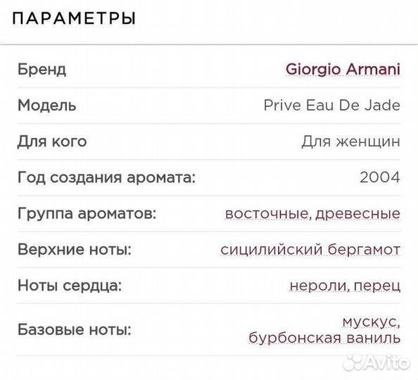 Ароматы в распив