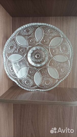 Ваза для фруктов хрусталь