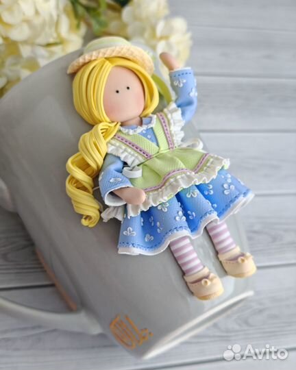 Тильда Прованс Кружка с декором в подарок