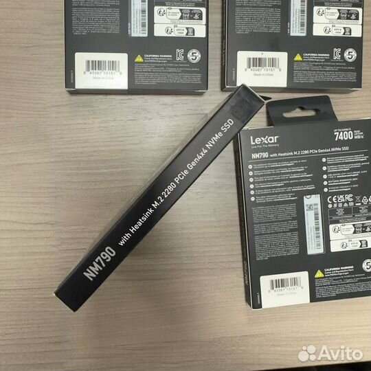 SSD M2 Lexar 4Tb с радиатором 7400 Мб/с PCIe 4.0x4