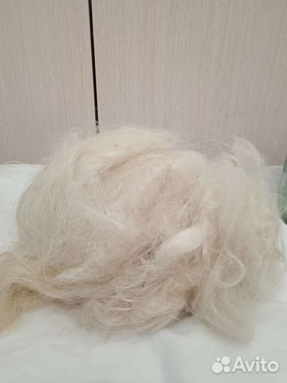 Козий пух пряжа белый