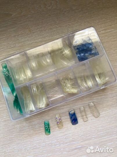 Типсы для наращивания ногтей с дизайном