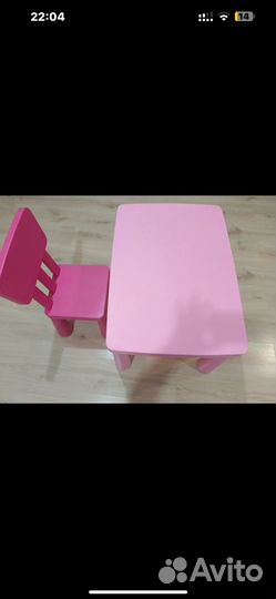 Детский стол и стул IKEA маммут