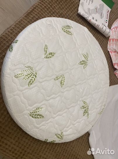 Матрас круглый 75+наматрасник+простынь на резинке