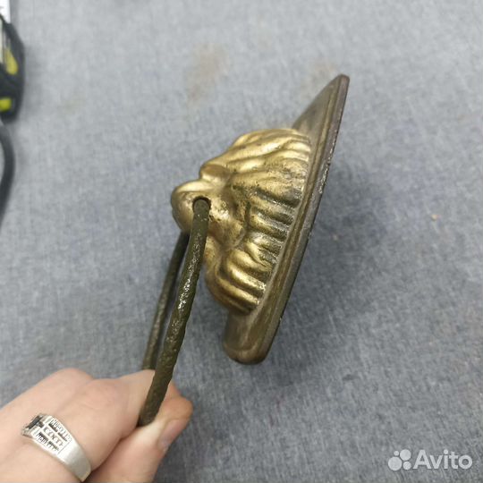 Дверная ручка Голова льва. Металл (сзр)