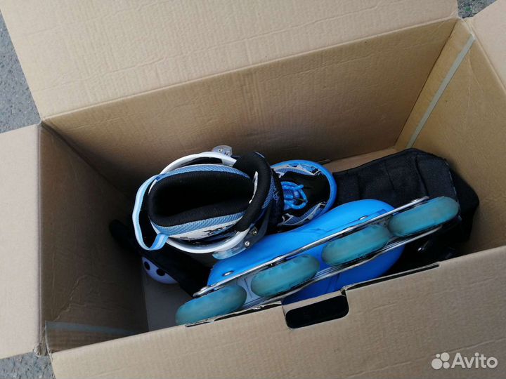 Коньки роликовые+защита