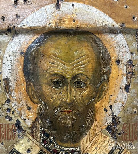 Икона Николай Чудотворец 17 век Двойной Ковчег