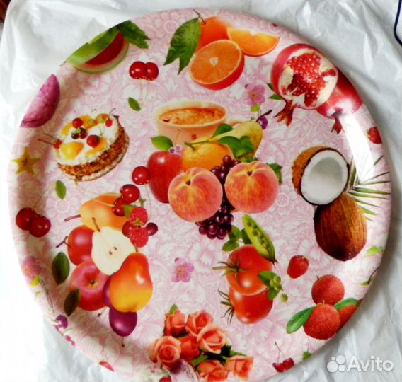 Подносы круглые для кухни и дизайна