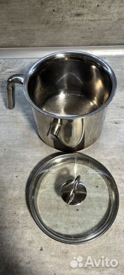 Кастрюля из нержавейки для варки молока, каши