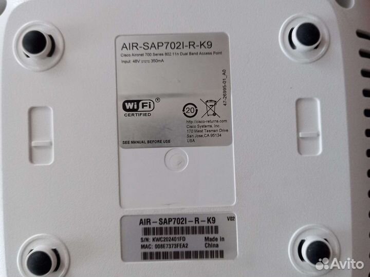 Точка доступа Cisco AIR-SAP702I-R-K9