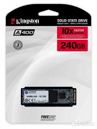 SSD Kingston A400 240 гб M.2 SA400M8/240G Новый