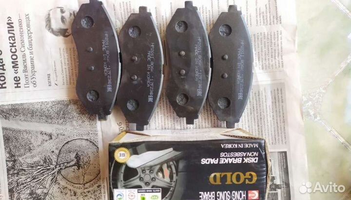 Тормозные колодки на chevrolet aveo т250