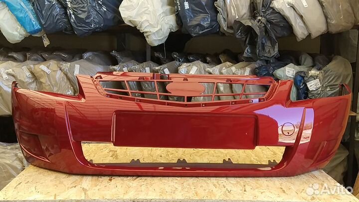 Бампер передний ваз 21704 Priora красный