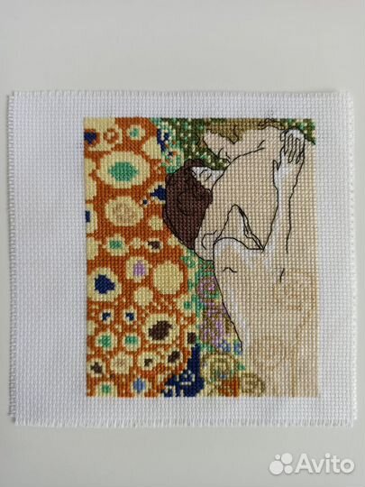 Вышивка готовая Любовь Густав Климт поцелуй love