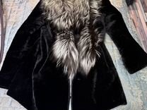 Пальто женское из овчины, воротник из песца 44-46