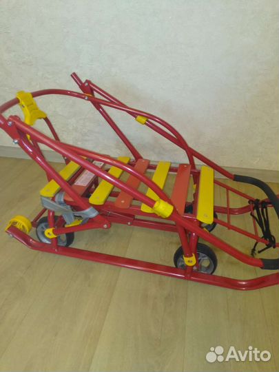 Складные Санки с колесами Nikki 3