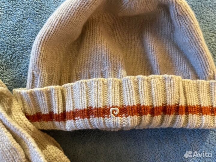 Перчатки и шарф Pierre Cardin бежевый шерсть