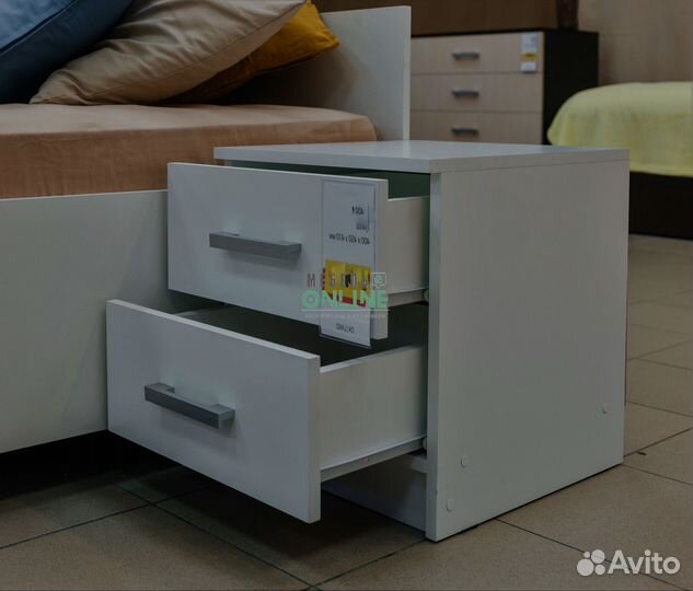 Тумба прикроватная на 2 ящика, новая
