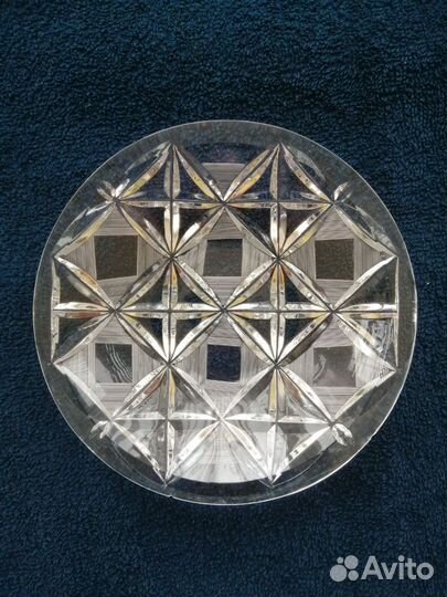 Блюдце хрустальное