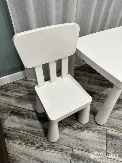Детский стол и стулья IKEA mammut