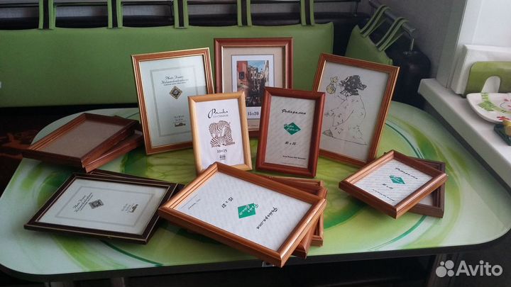 Фоторамки деревянные со стеклом 10х15см и 15х20см