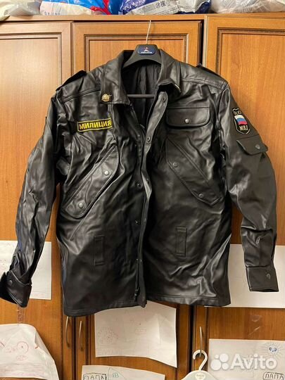 Куртка мвд кожаная