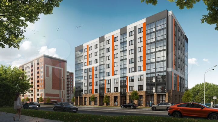 2-к. квартира, 52,8 м², 2/8 эт.