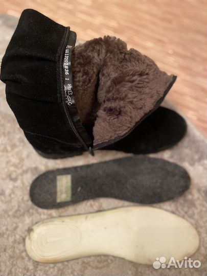 Сапоги женские еврозима 38 натуральная замша