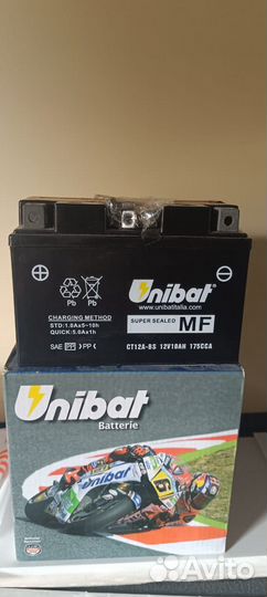 Аккумулятор для мотоциклов Unibat CT12A-BS