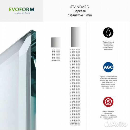 Зеркало Evoform Standard BY 0244 100x120
