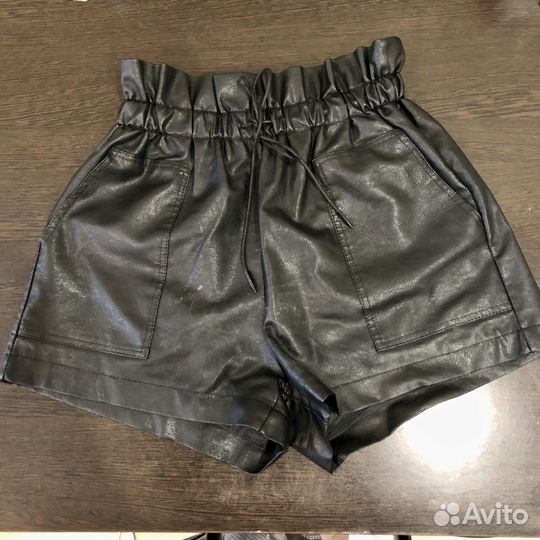 Шорты женские кожаные