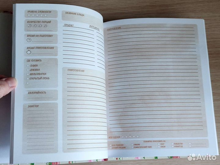 Книга для записи кулинарных рецептов