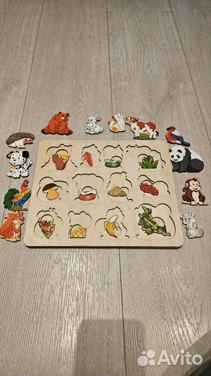 Детские развивающие игрушки деревянные