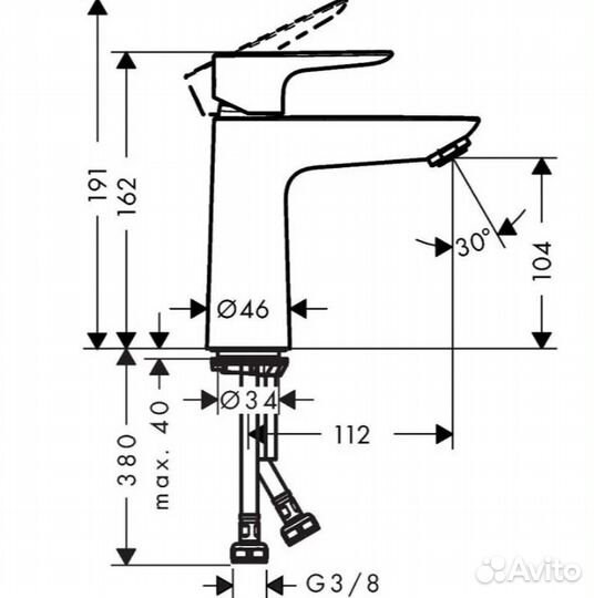 Смеситель для раковины Hansgrohe 71714140