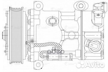 Компрессор кондиц. для а/м Citroen C4