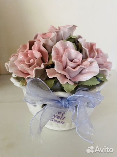 Музыкальная композиция фарфоровые цветы/ подарки