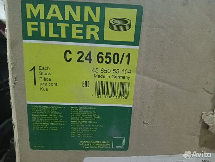 Фильтр воздушный Man